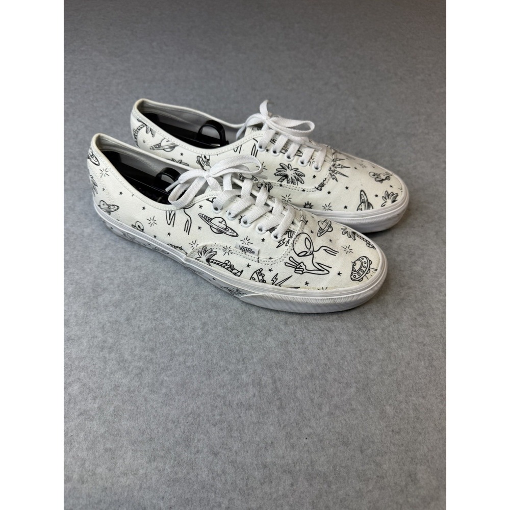 Vans Authentic Unidentified U-Paint Size 12 White And Black Lace Up